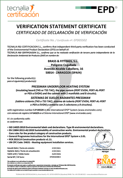 EPD Suelo Radiante Pressman