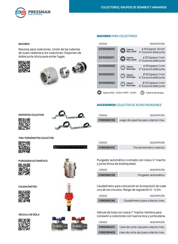 miniatura Accesorios colectores