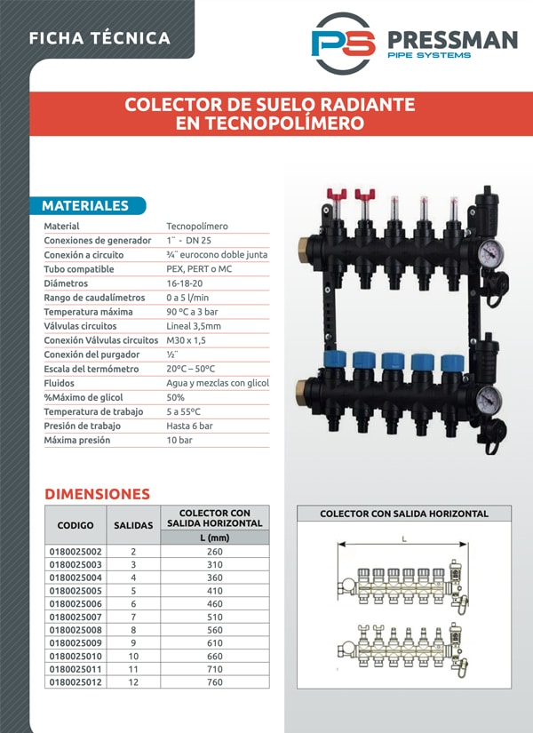 miniatura Ficha Colector Tecnopolímero Pressman