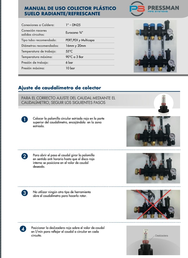 miniatura Manual Uso Colector Plastico Pressman