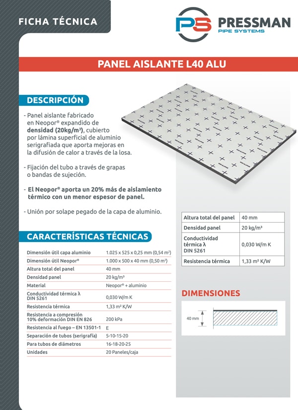 miniatura 17. Ficha Tecnica L40 ALU Pressman UNE EN 1264 22