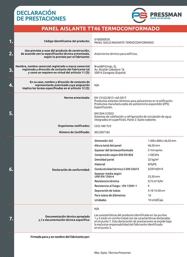 pressman declaracion conformidad tt46 Pressman